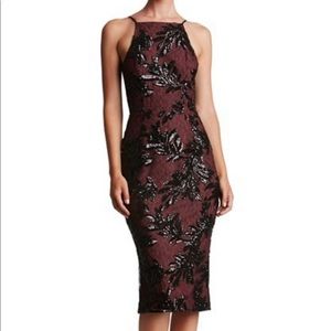 Ashley Sequin Lace Sheath Dress